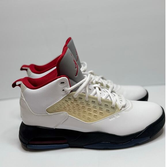Nike Air Jordan "Maxin" 200 White/Gym Red Basketball Sneakers Men’s 11.5 - Picture 2 of 7